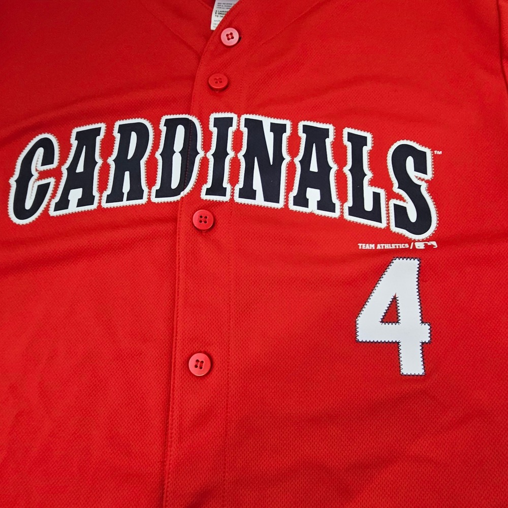 St Louis Cardinals Yadier Molina 4 Youth XL Red Baseball Jersey Team Athletics - Picture 3 of 10